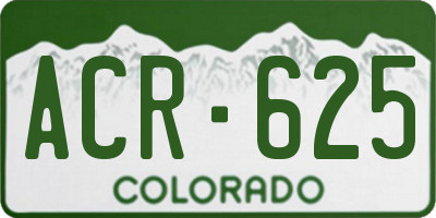 CO license plate ACR625