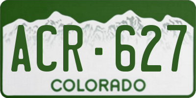 CO license plate ACR627