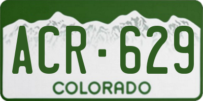 CO license plate ACR629