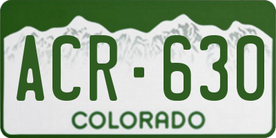 CO license plate ACR630