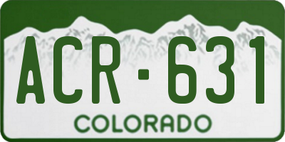 CO license plate ACR631