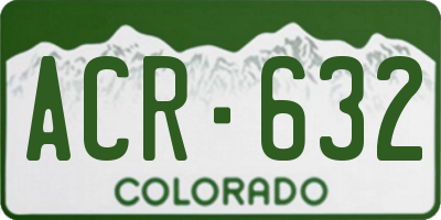 CO license plate ACR632