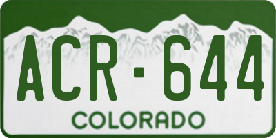 CO license plate ACR644