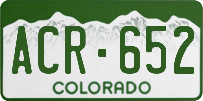 CO license plate ACR652
