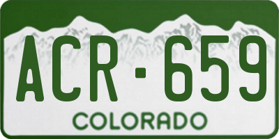 CO license plate ACR659