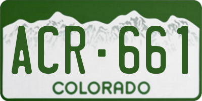 CO license plate ACR661