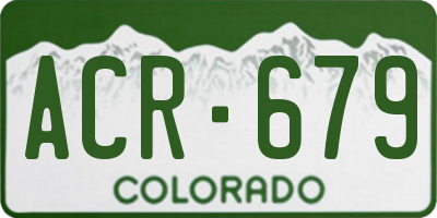 CO license plate ACR679