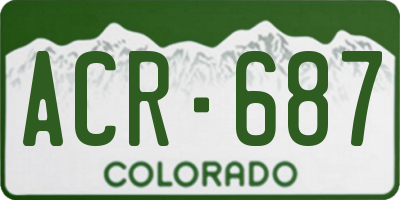 CO license plate ACR687