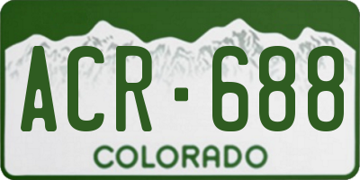 CO license plate ACR688