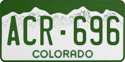 CO license plate ACR696