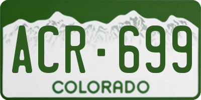CO license plate ACR699