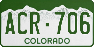CO license plate ACR706