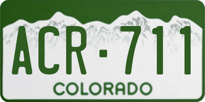 CO license plate ACR711