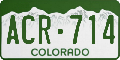 CO license plate ACR714