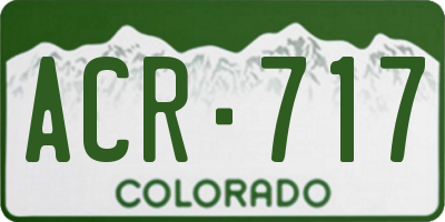 CO license plate ACR717