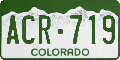 CO license plate ACR719
