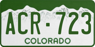 CO license plate ACR723