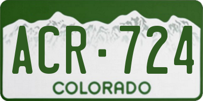 CO license plate ACR724