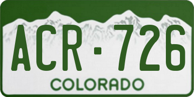 CO license plate ACR726