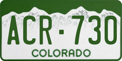 CO license plate ACR730