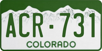 CO license plate ACR731