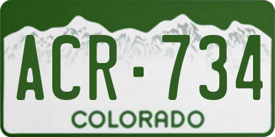 CO license plate ACR734