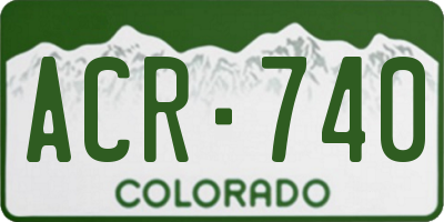 CO license plate ACR740