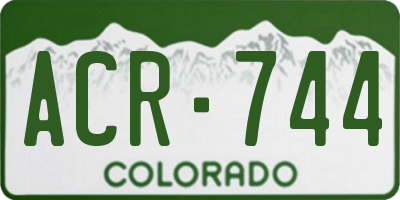 CO license plate ACR744