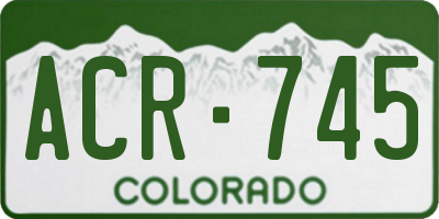 CO license plate ACR745