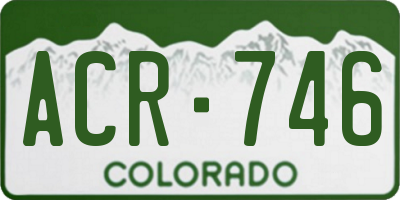 CO license plate ACR746