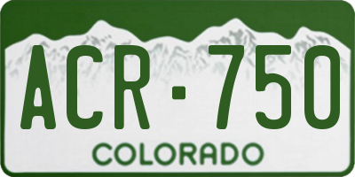 CO license plate ACR750