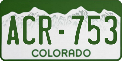 CO license plate ACR753