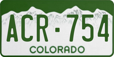 CO license plate ACR754