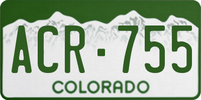 CO license plate ACR755