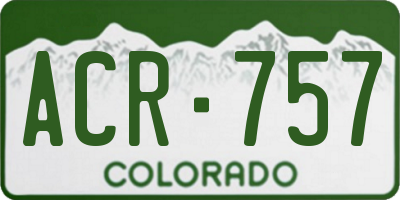 CO license plate ACR757