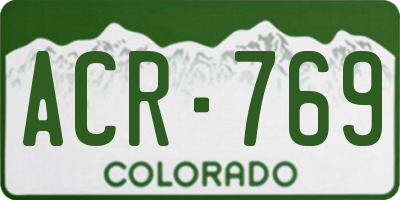 CO license plate ACR769