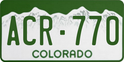 CO license plate ACR770