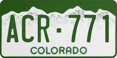 CO license plate ACR771