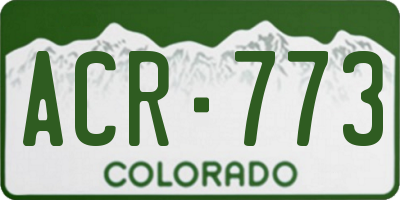CO license plate ACR773
