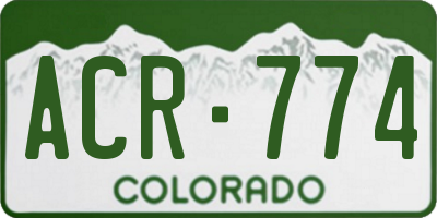 CO license plate ACR774