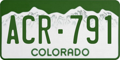 CO license plate ACR791