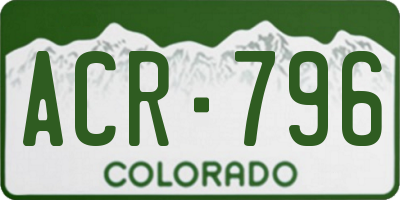 CO license plate ACR796