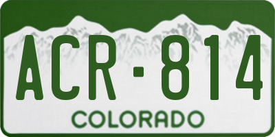 CO license plate ACR814
