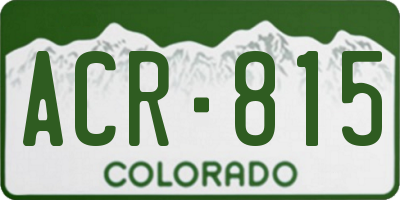 CO license plate ACR815