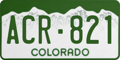 CO license plate ACR821