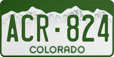 CO license plate ACR824