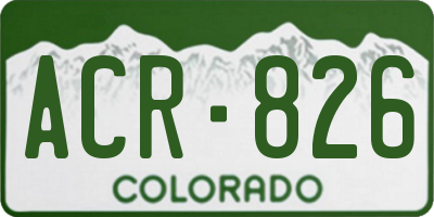 CO license plate ACR826