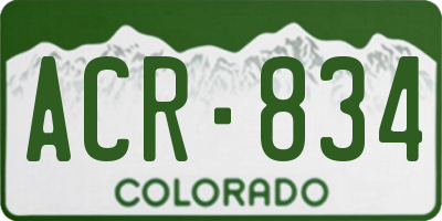 CO license plate ACR834