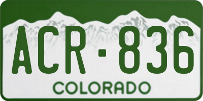 CO license plate ACR836