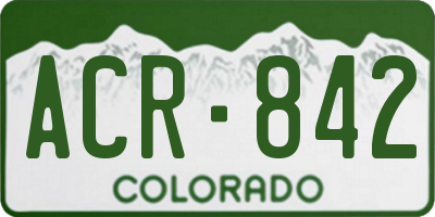 CO license plate ACR842